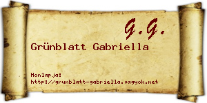 Grünblatt Gabriella névjegykártya